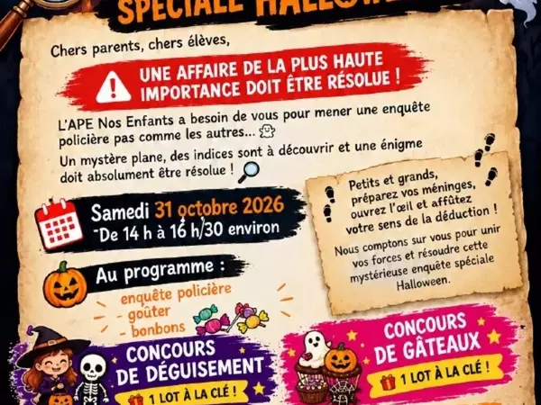 APE Nos Enfants Halloween APE Nos Enfants Halloween